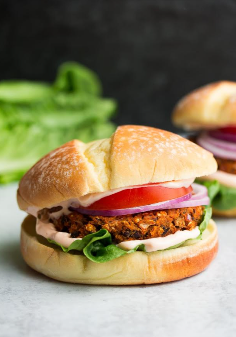 Sweet Potato Black Bean Burger
